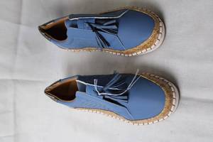 lot 441 image: Womens Blue Loafers with Tassels and Rope Sole