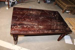 lot 464 image: Rustic Wooden Coffee Table