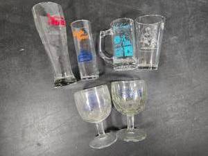 lot 43 image: Lot of Assorted Glassware with Logos
