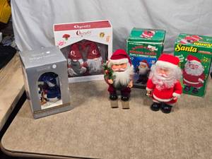 lot 127 image: Assortment of Holiday Decorations with Santas and Gnomes