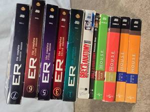 Lot of Medical Drama Series DVDs - "House," "Grey's Anatomy," and "ER."