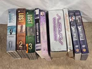 lot 141 image: Lot of TV Series DVD Sets Lost, Quantum Leap, Sliders, Smallville