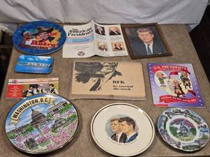 lot 73 image: Presidential Themed Plates, Books, and Memorabilia and More