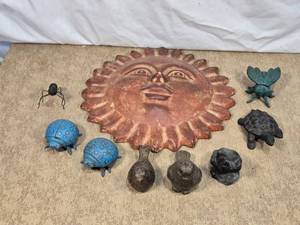lot 80 image: Decorative Garden items and Sun Plaque