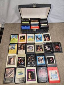 lot 158 image: 8-Track Tapes in Carrying Case
