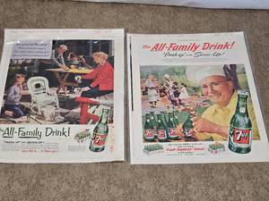 lot 176 image: Vintage 1950s 7-Up Advertising Prints
