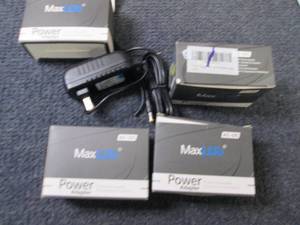 lot 6 image: 4- 12 V Power Adapters...