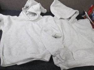 lot 16 image: 2 Youth Small Grey Hooded Sweatshir...