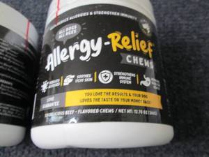 lot 58 image: 2- 120 ct Allergy Relief Dog Chews...