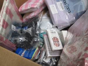 lot 95 image: Box of Small Assorted Overstock Ite...