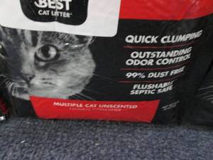 lot 164 image: 3- 8 lb Bags Worlds Best Cat Litte...