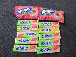 lot 291 image: 10- 1.76 oz HiChew, 2 Nerds...