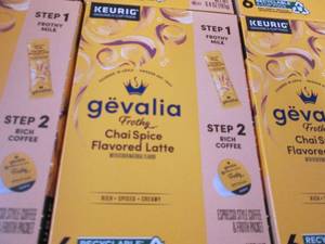 lot 318 image: 6- 6 ct Gevalia Frothy Chai Spice F...