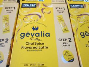 lot 320 image: 6- 6 ct Gevalia Frothy Chai Spice F...