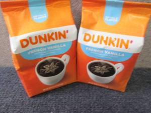 lot 323 image: 2- 18 oz Dunkin French Vanilla Gro...