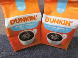 lot 325 image: 2- 18 oz Dunkin French Vanilla Gro...