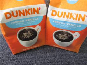 lot 327 image: 2- 18 oz Dunkin French Vanilla Gro...