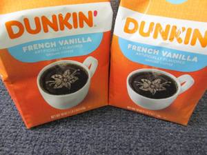 lot 328 image: 2- 18 oz Dunkin French Vanilla Gro...