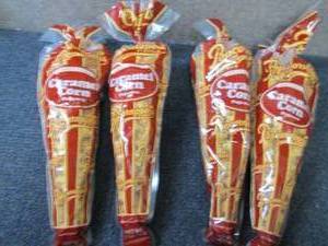 lot 345 image: 4- 7oz Popcornopolis Caramel Corn...