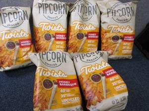lot 348 image: 6- 4.5 oz Pipcorn Honey Barbque Twi...