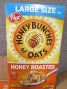 lot 359 image: 6- 15 oz Honey Bunches of Oats...