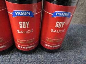 lot 365 image: 4- 10 oz Pampa Soy Sauce...