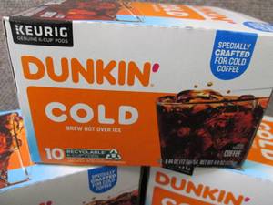 lot 371 image: 3- 10 ct Dunkin Cold Brew Kcups...
