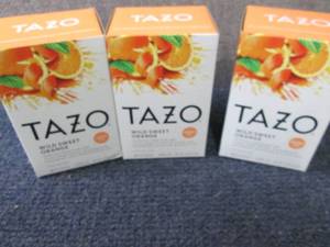 lot 378 image: 3- 20 ct Tazo Wild Sweet Orange Her...