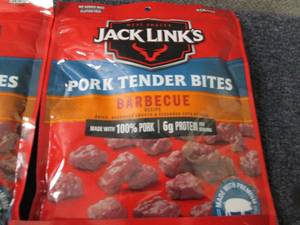 lot 394 image: 4- 3.25 oz Jack Links Barbeque Pork...