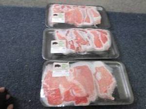 lot 418 image: CC 3 pks FROZEN Boneless Pork Loin ...