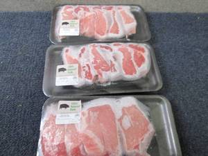 lot 419 image: CC 3 pks FROZEN Boneless Pork Loin ...
