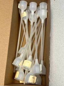 lot 7 image: Box of Plastic Thistle Tube Funnels, 29mm Diameter, 250mm Stem