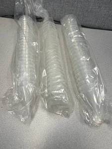 lot 46 image: 3 Sleeves of Disposable Funnels 6.5cm Diameter