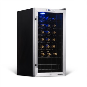 lot 13 image: Newair 27-Bottle 16.9 Stainless Steel Freestanding Compressor Wine Fridge