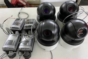 lot 49 image: WOW High-End Surveillance Lot  4 Sony SNC-EP520 Network Cameras & 4  Raytec VAR-i2-1-CON1 Long Range IR Illuminator  Great For Night Vision Security Setup  Removed From A Working Environment Guaranteed To Work
