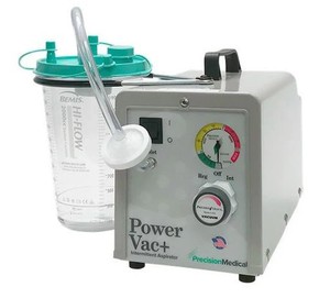 lot 50 image: MSRP $1200 Precision Medical Power VacAspirator With Manual  Compact, Reliable Suction Unit Designed For Hospital Or Homecare Use  Needs 2000cc Canister- In Excellent Working Condition