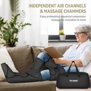 Fit King FT-012A Leg &amp; Foot Circulation Therapy System with Carry Bag and Manual – Relieves Fatigue, Swelling &amp; Improves Circulation – 3 Modes &amp; 3 Intensity Levels – Includes Carry Bag &amp; Manual – Like New Condition!