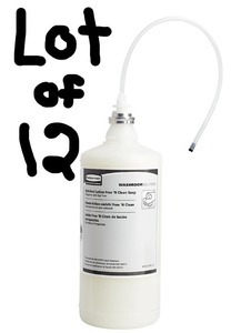 lot 55 image: MSRP $300  Lot of 12 NEW Bottles Rubbermaid Washroom SolutionsEnriched Lotion Free N Clean Soap - Fragrance and Dye Free 