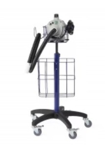 lot 58 image: MSRP $280 NEW IN BOX Medline MSC60098 ComfortGlide Air Blower Cart  Designed to assist with patient transfer by providing a smooth glide for comfort and ease. Features durable construction for long-lasting performance Blower Not Included