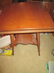 lot 19 image: Vintage Carved Spindle Hardwood sid...