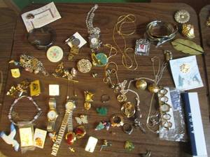 lot 75 image: Huge lot of bracelets, pins, neckla...