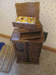 lot 78 image: His and Her wooden Dresser top jewe...