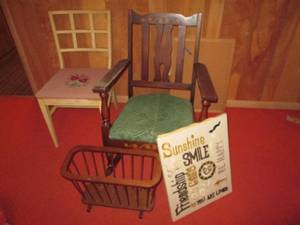 lot 188 image: Vintage padded dining chair, Vintag...