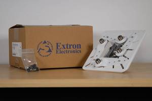lot 15 image: New in box  Extron White Universal Projector Mounting Bracket  MSRP $100
