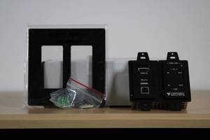 lot 20 image: Visionary 4K Wallplate  Stream Video and Audio Over IP - Black  MSRP $350