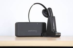 lot 24 image: Plantronics Wireless Office HeadsetMic  Over-the-Head, High-Quality Audio  MSRP $140