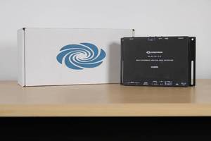 lot 43 image: Crestron HD-MD-400-C-E  Video Switch and Receiver for HDMIVGA  MSRP $1000