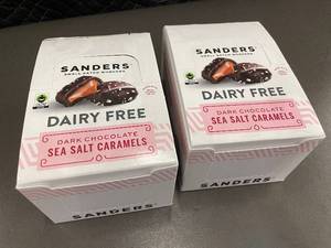 lot 6 image: Sanders Dairy Free Dark Chocolate Sea Salt Caramels (2 Sets of 8 Packs)