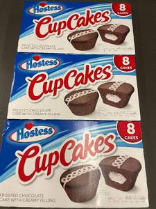 lot 17 image: Hostess Frosted Chocolate CupCakes 8-Pack - 3 Boxes