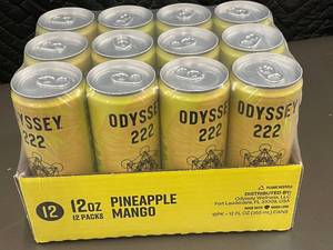 lot 42 image: SD 3 - 12-Pack Odyssey 222 Pineapple Mango Energy Drink, 12 oz Cans
